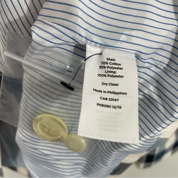 NEW‎ Talbots Vivid Plaid Blazer Ivory Multi Size 14P Petite - Picture 7 of 8